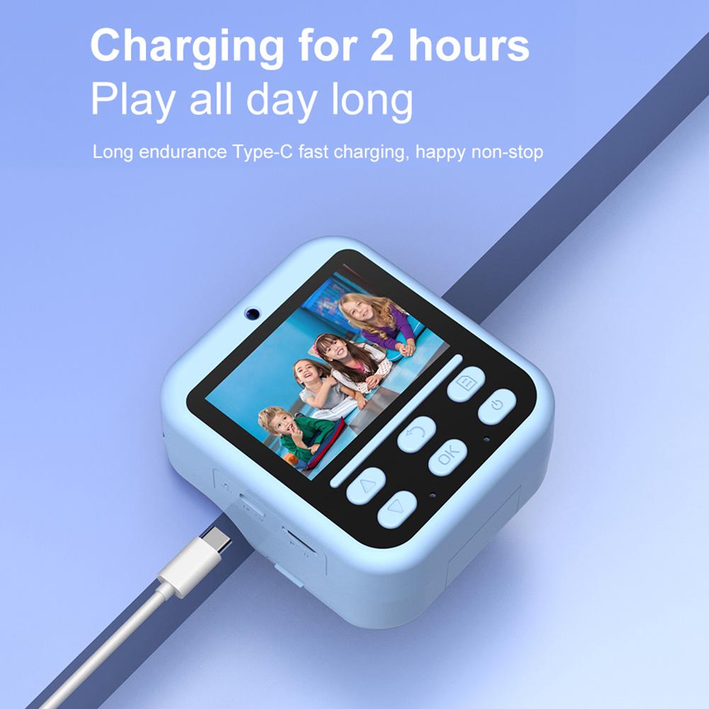 Instant Print Camera Video Digital Camera USB Rechargeable Instant Photo Printing Camera Portable Digital Camera for Children