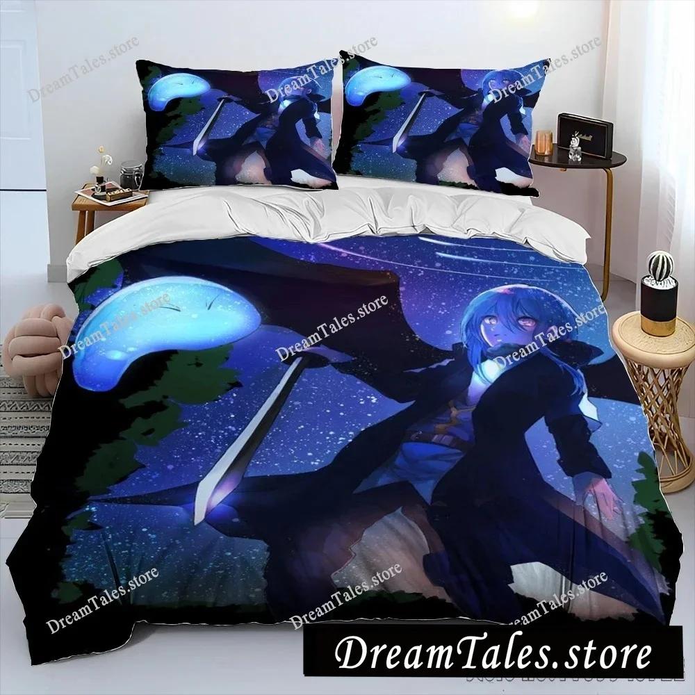I Got Reincarnated As A Slime Cartoon Poster Sheets Quilt Covers Bedding Dormitory Sheets Bedding Set Soft Warm Bedding Set963