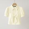 ZANZEA Women Turn Down Collar Summer Short Sleeve Blouse