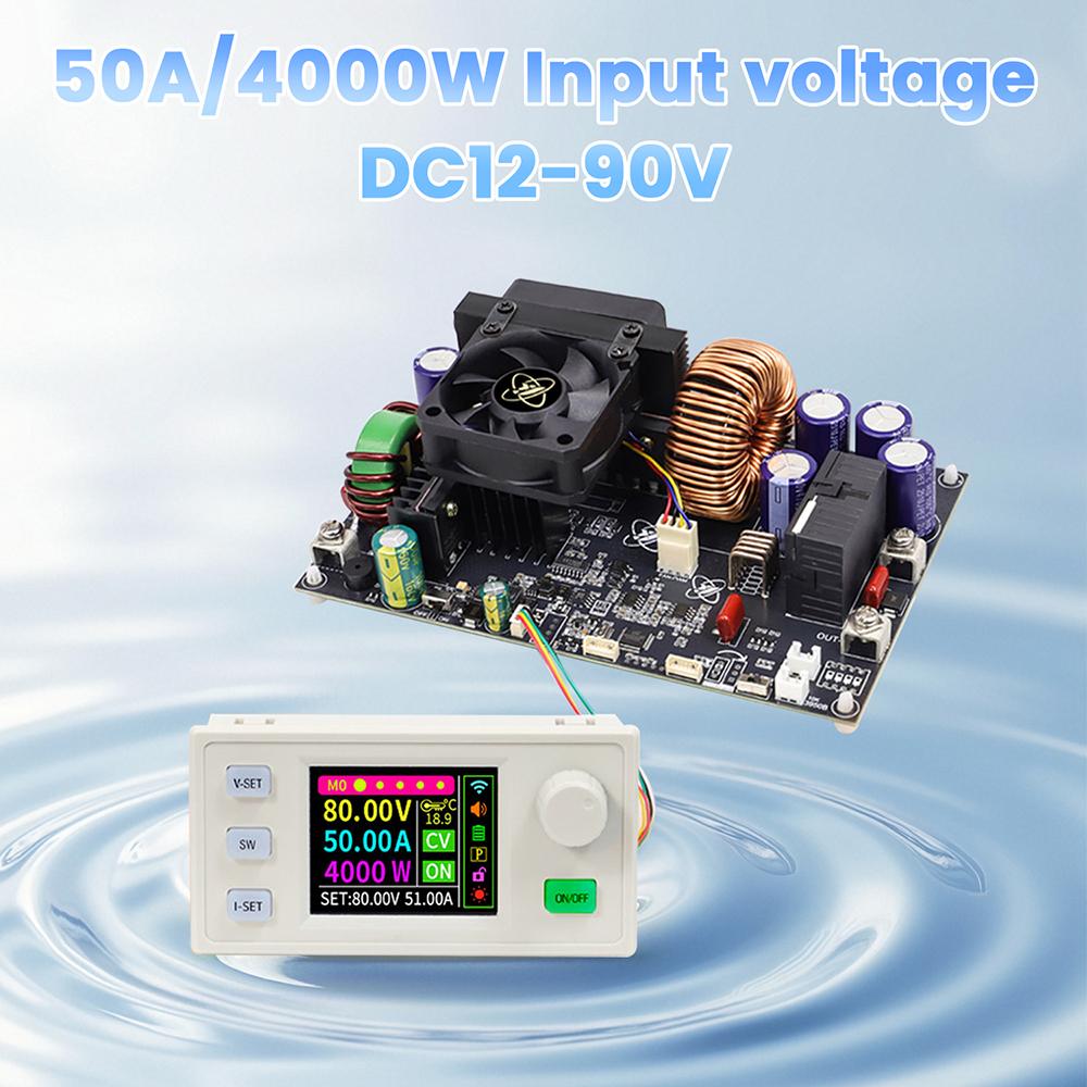XY8050S CNC DC Adjustable Step-Down Power Supply Module 50A/4000W Constant Voltage Current Module Input Voltage DC12-140V