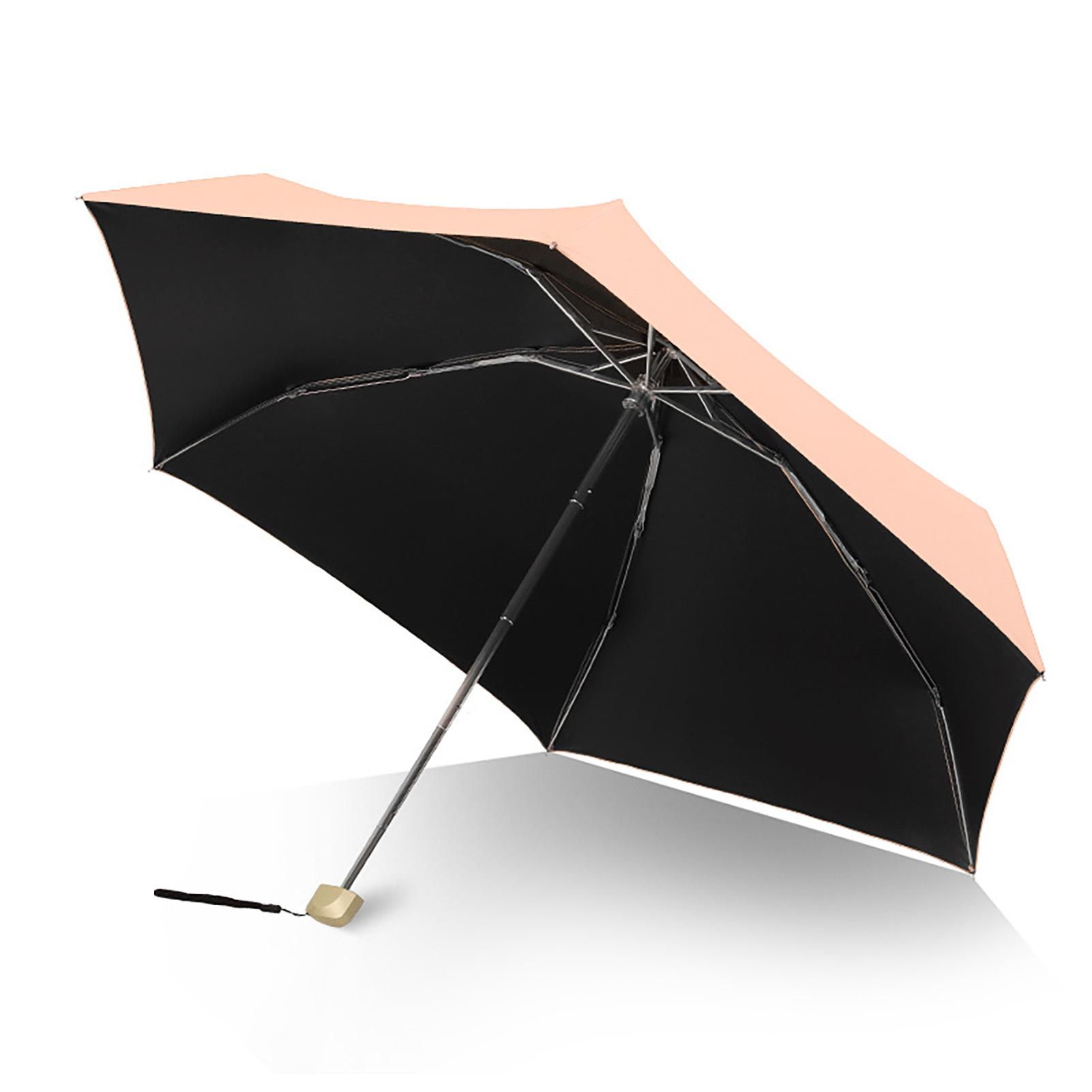 

Зонт от солнца супер легкий мини складной УФ-защита ветрозащитный портативный зонт двойного назначения розовый