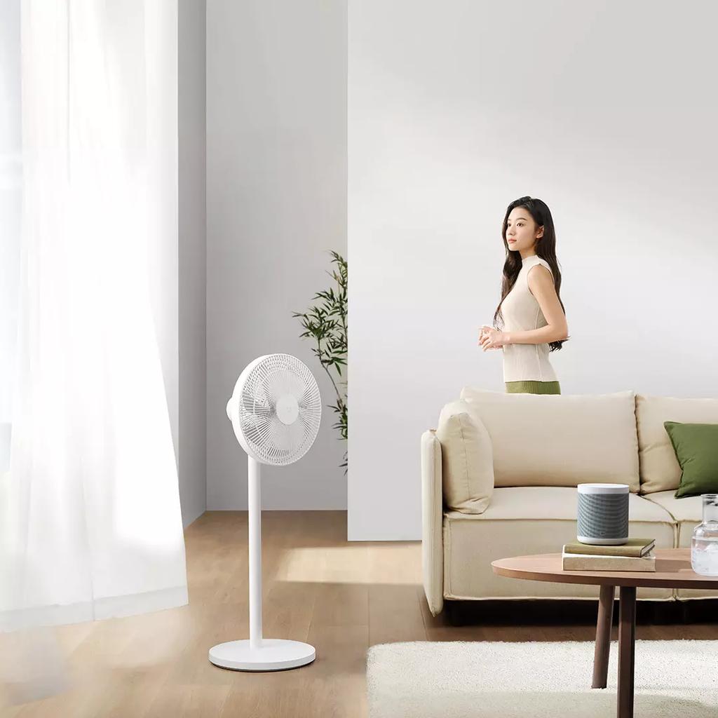 Ventilatore da Pavimento Inverter DC Intelligente MIJIA 1X Aggiornato Con 7 Pale, Flusso d'Aria Grandangolare a 140°, Basso Rumore 25,6dB, Supporto Power Bank