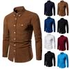 Men's Solid Color Jacket With Pockets Large Size Long Sleeve Shirt Casual Sports Jacket