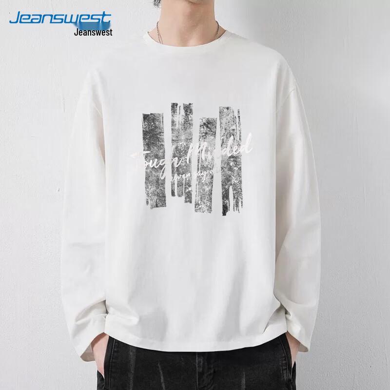 Jeanswest Men's Cotton Long Sleeve Round Neck T-Shirt