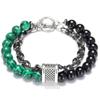 Mei Hot Sale Men's Bracelet, Beaded Chain, Double Layer Bracelet Men's Bracelet