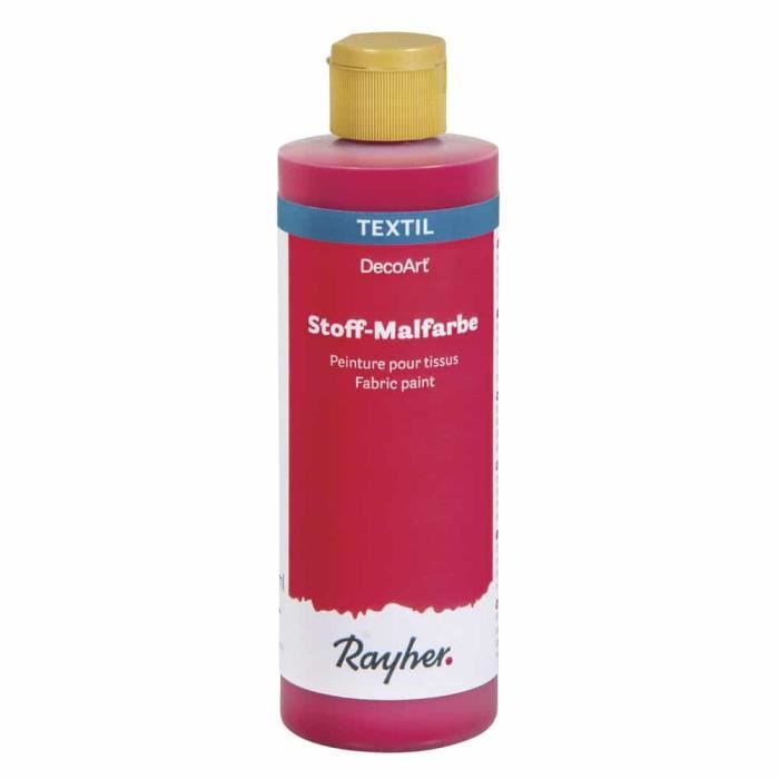 Peinture acrylique - DecoArt - Rouge - 236ml - Tissus naturels - Très couvrante