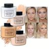 4 Kleuren Luxe Poeder voor Vrouwen Gezicht Foundation Banaan Poeder Fles Los Poeder Authentiek Olie-Controle Schoonheid Make-up Kunst Gereedschap