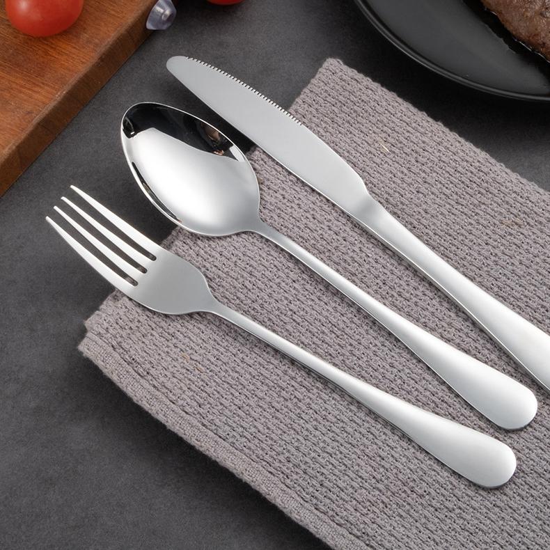 Stainless Steel Western Tableware Household Eating Spoon Hotel Thickened Steak Knife and Fork Western Dessert Coffee Spoon
