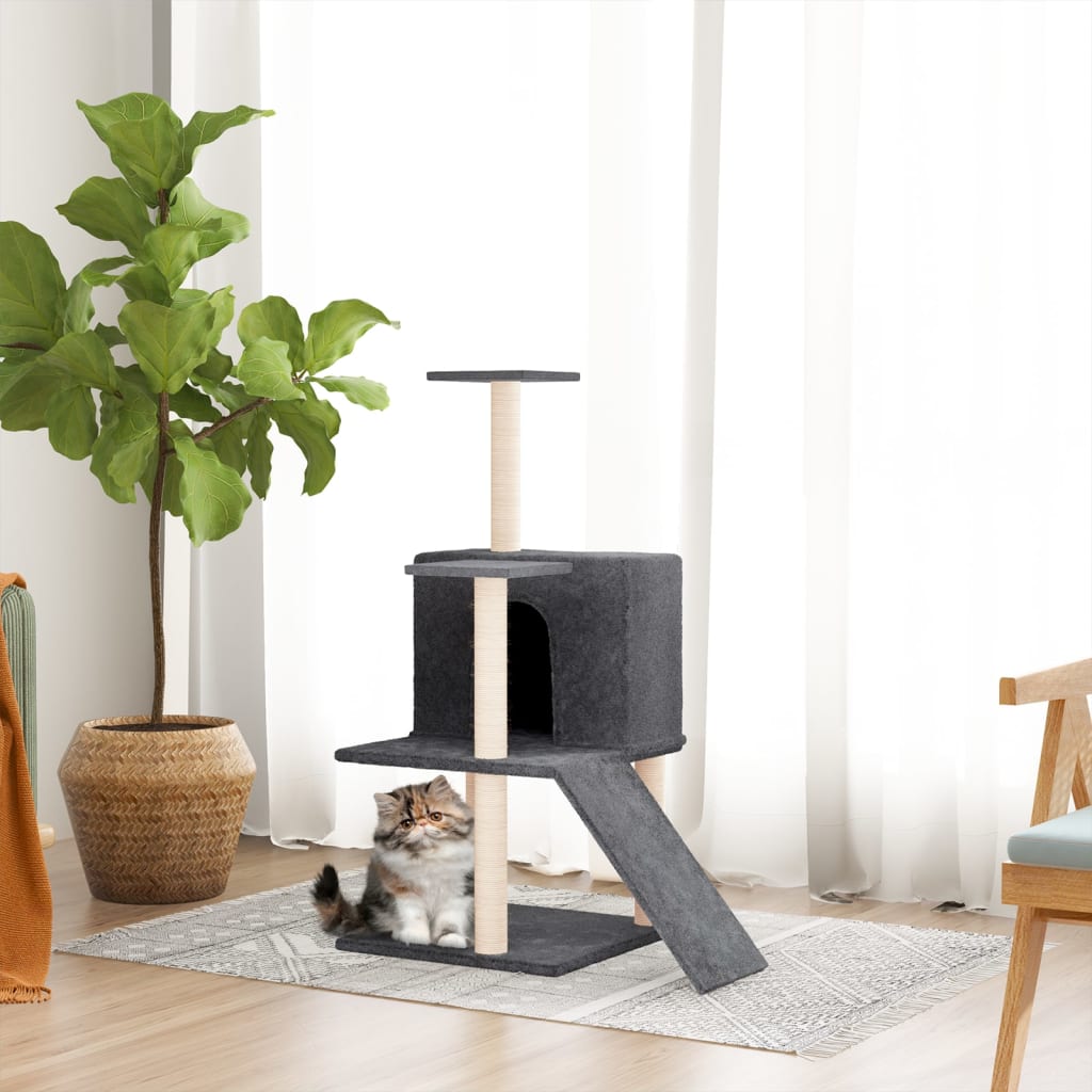 Scratching Post with Sisal Scratching Posts Dark Grey 82 cm