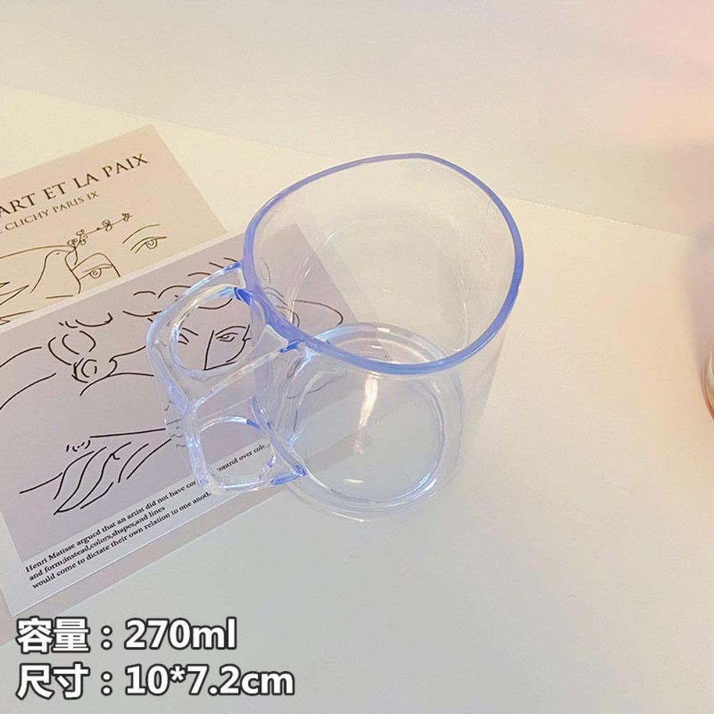 

Nordic-Style Transparent Creative Minimalist Geometric Wash Cup / Mouthwash Cup, Home Use Couple’s Tooth Cup with Toothbrush Hol чистий