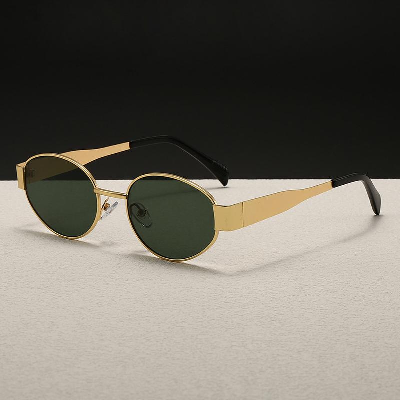 1 Τεμάχιο Οβάλ Σχήματος Προσωπικότητας Μεταλλικά Μικρά Στρογγυλά Γυαλιά Αξεσουάρ Παραλίας Για Γυναίκες Γυαλιά Γυαλιά Ηλίου