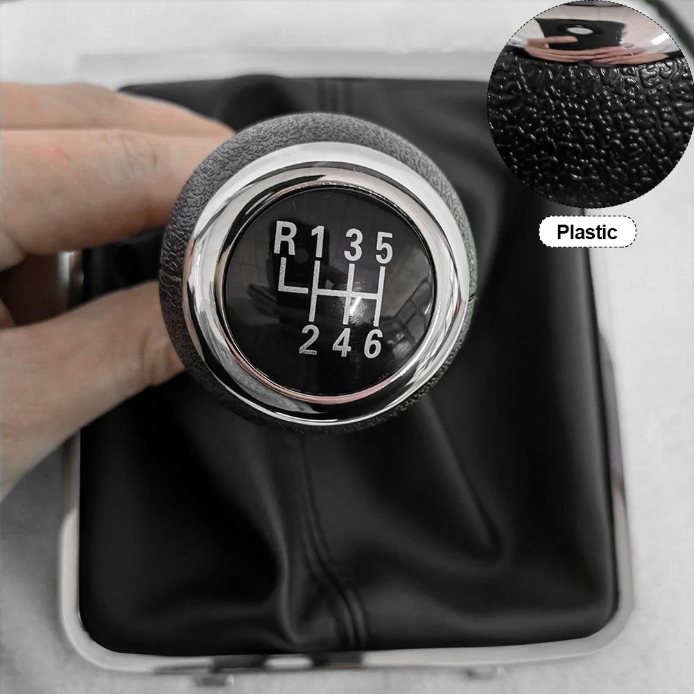 

1Pc Car Accessories 5/6 Speed Car Gear Shift Knob Lever Shifter Handle Stick With Gaiter Cover Fit For VW Golf Jetta MK5 MK6