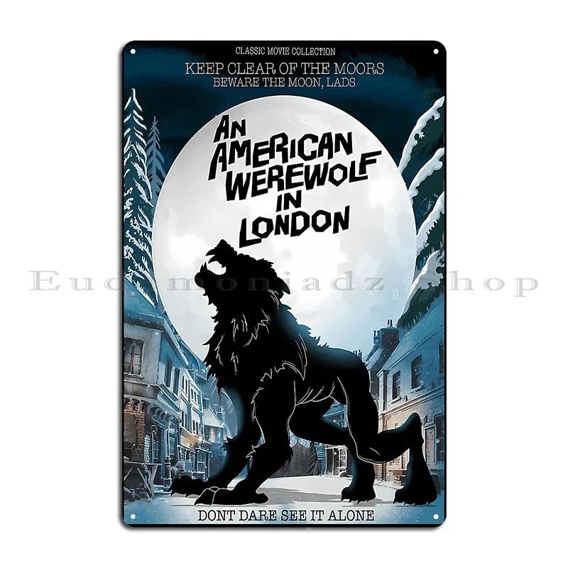 An American Werewolf In London John Landis Horror Classic Metal Plaque Personalized Club Wall Decor Designing Tin Sign Poster