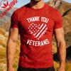 Thank You Veterans Patriotic Shirt American Flag Heart Printed Tshirt Memorial Day 2026 TShirt Men Women Crewneck Cotton Tee