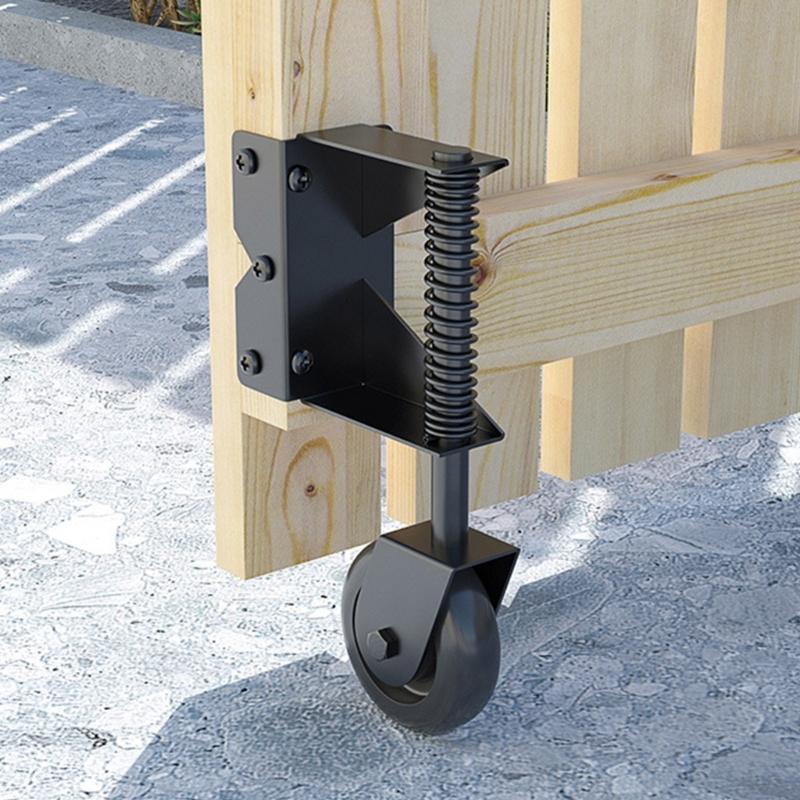 4inch Universals Gate Casters Adjustable Spring Gate Support Wheel Spring Loaded Gate Casters Hardware Easy To Install