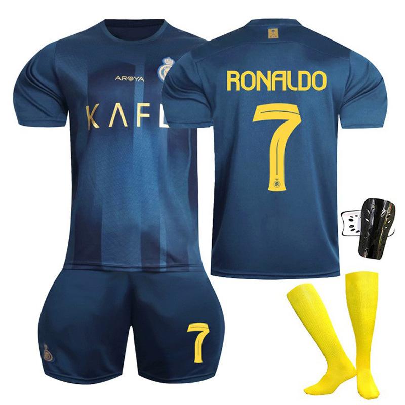 2324 Saudi League Riyadh Victory Away Blue No. 7 C Ronaldo jersey No. 10 Mane football jersey cross-border delivery