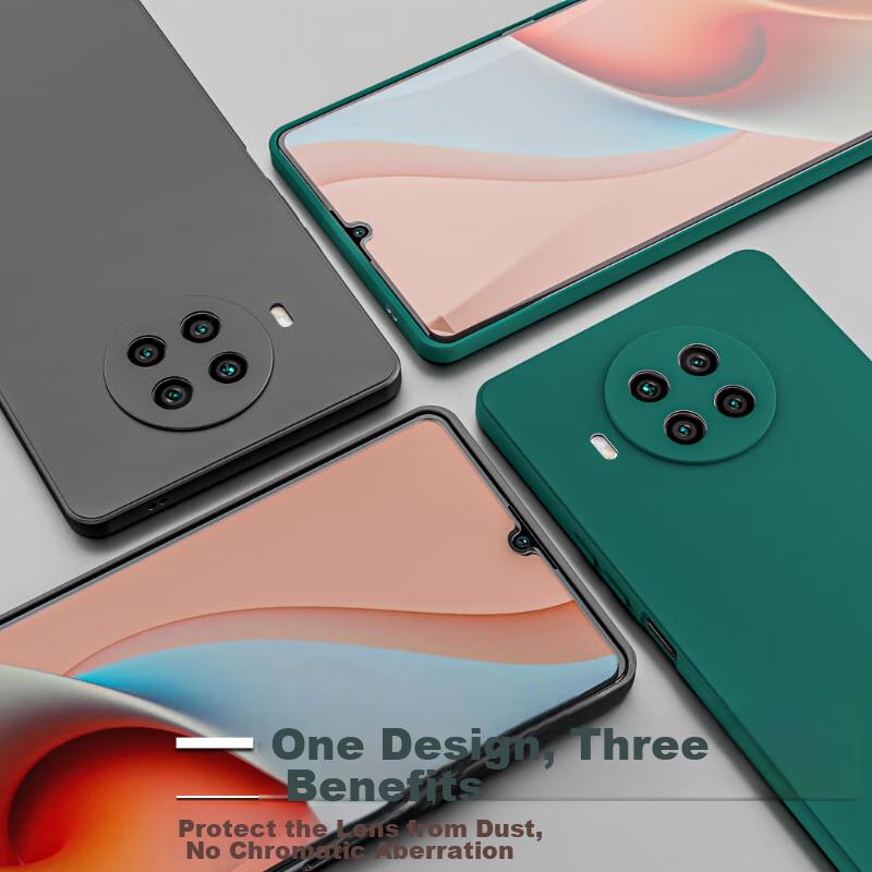 Phone Case for Xiaomi Redmi Note 9 Pro, Xiaomi Redmi Note 9 Pro Upgraded Lens Frosted Anti-Drop Silicone Soft Case - Dark Night Green