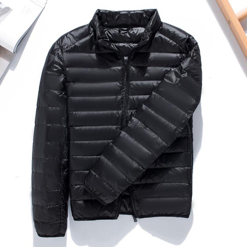 Ανδρικό Ελαφρύ Υπερλεπτό Μπουφάν Πουπουλένιο σε Κοντό Στυλ για Φθινόπωρο/Χειμώνα - Casual, Μεγάλο Μέγεθος, Μέσης Ηλικίας & Νεανικό