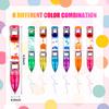 12 Pack Liquid Motion Pen Colorful Liquid Motion Bubbler Pens Fidget Liquid Timer Pen For Stress And Anxiety Relief Home Office