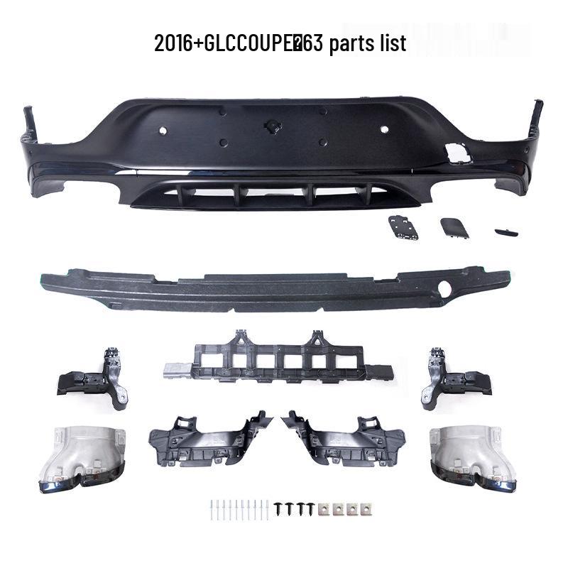 Mercedes-Benz GLC Coupe GLC63s AMG/GLC43 Quad Exhaust Rear Lip Tailpipe.