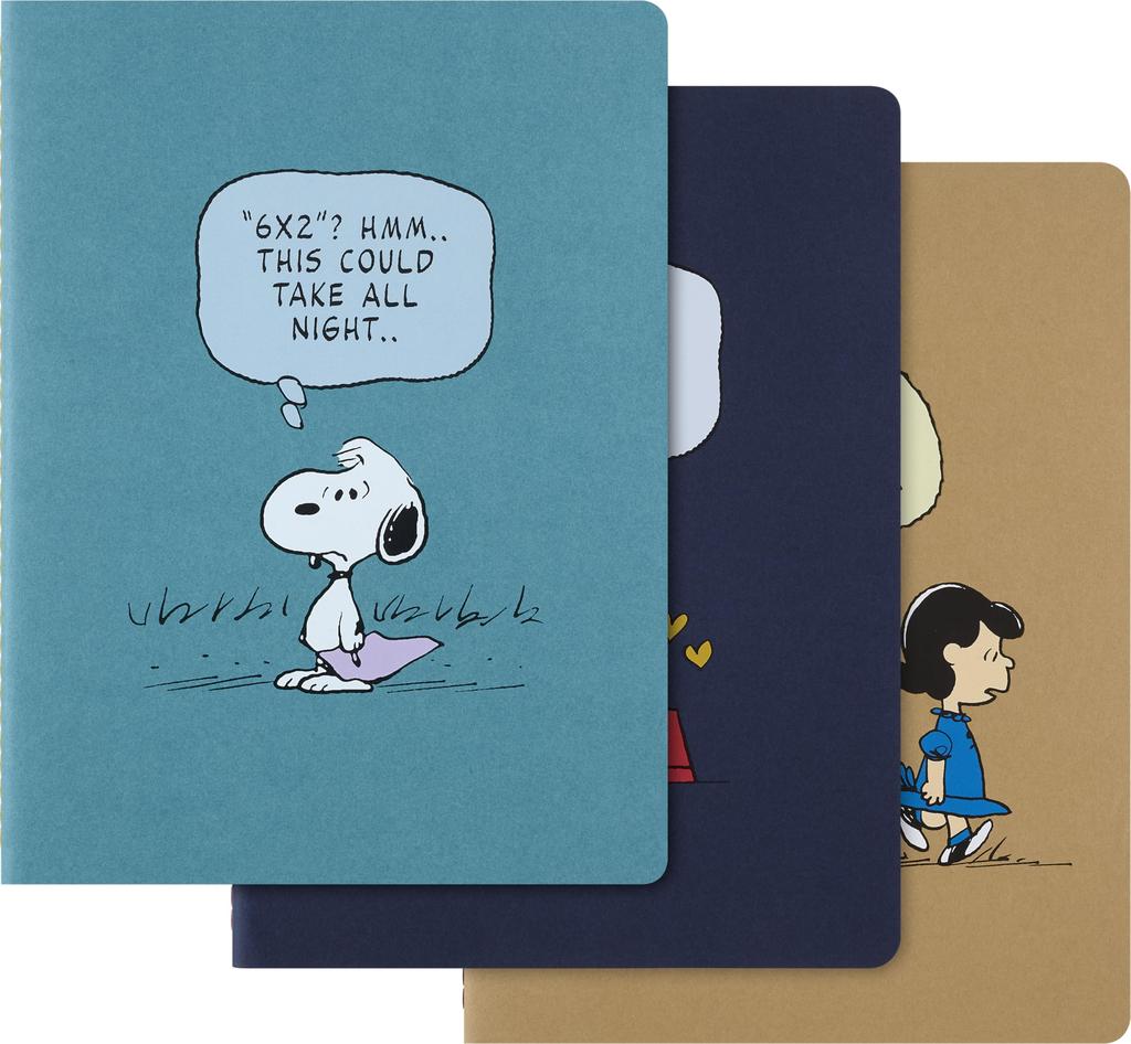 Moleskine Peanuts Cahier Notebook Assortment Set of 3, XL Size (19cm X 25cm) LEPECH41ACBND