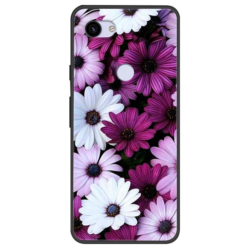 

Silicone Case for Google Pixel 3A XL Fundas Shockproof Floral Painted Cases For Google 3AXL 3 XL 3Xl Flower Girls Soft TPU Cover Pixel 3