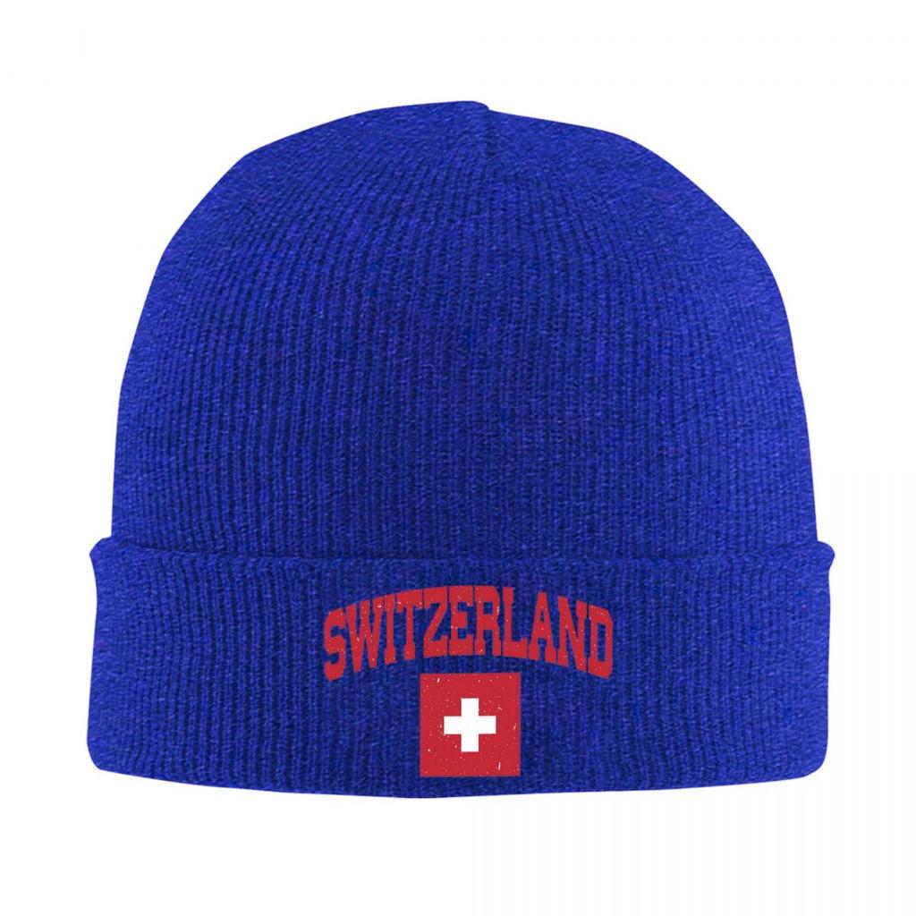 Coat Of Arms Of Switzerland Flag Warm Knitted Cap Winter Knit Bonnet Hat Skullies Beanies Hip Hop Caps for Unisex