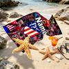 Custom Name Personalized Atletico Madrid Print Beach Towel, for Trip Camping Beach Party Home Decor, Birthday Gift for Family & Friends