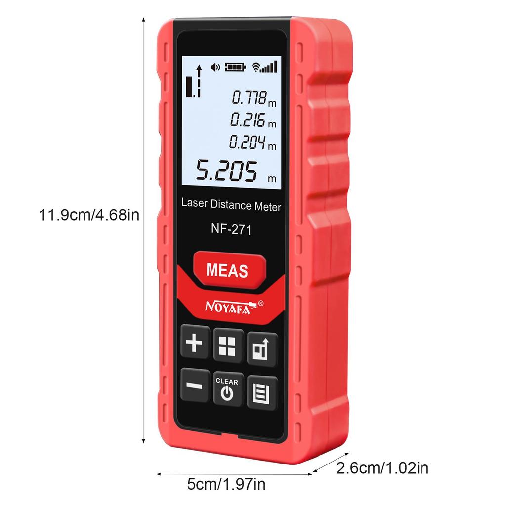 NOYAFA NF-271 Digital Laser Tape Measure 40M Laser Rangefinder Accurate Distance Meter Construction Roulette Trena Lazer Range Finder