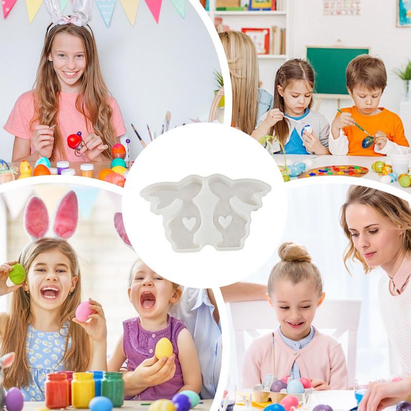 Easter Rabbit Silicone Mold Resin Casting Molds Non-stick Handmade Soap Moulds Creative Silicone Mold Art Crafts Tools For