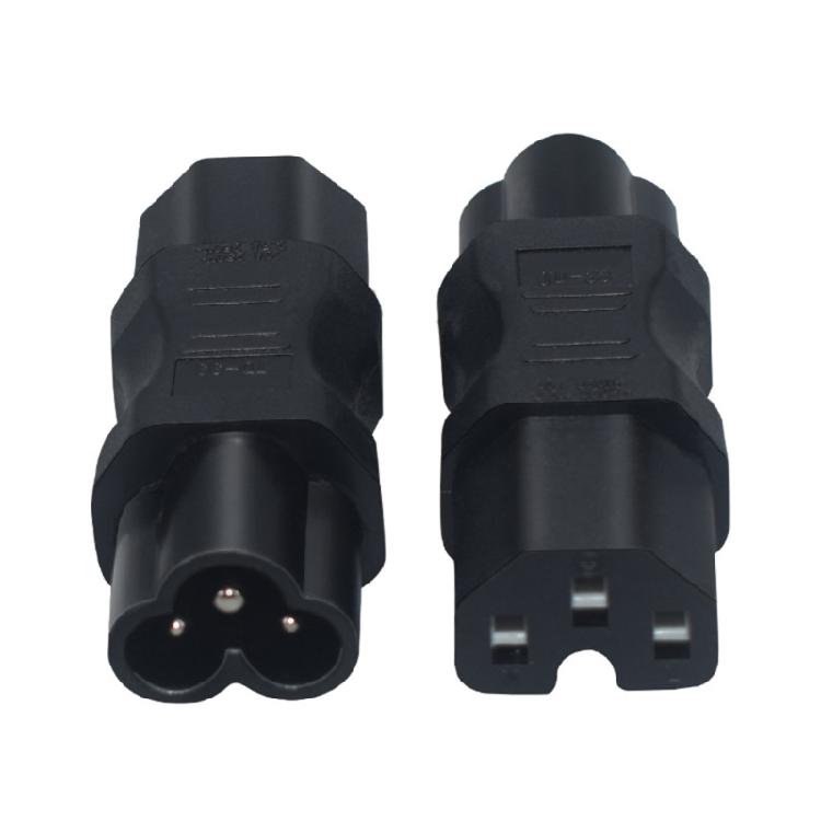 Small PDU Power Adapter, C6 to IEC320 C15 Female Connectors IEC320 C15 to C6 Cloverleaf Power Adapter for Travel Use