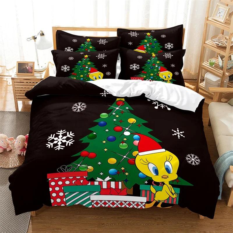 Santa Claus Bedding Set Duvet Cover New Year King Quilt Cover Christmas Decorative Children's Bedroom Hotel Duvet Cover Set