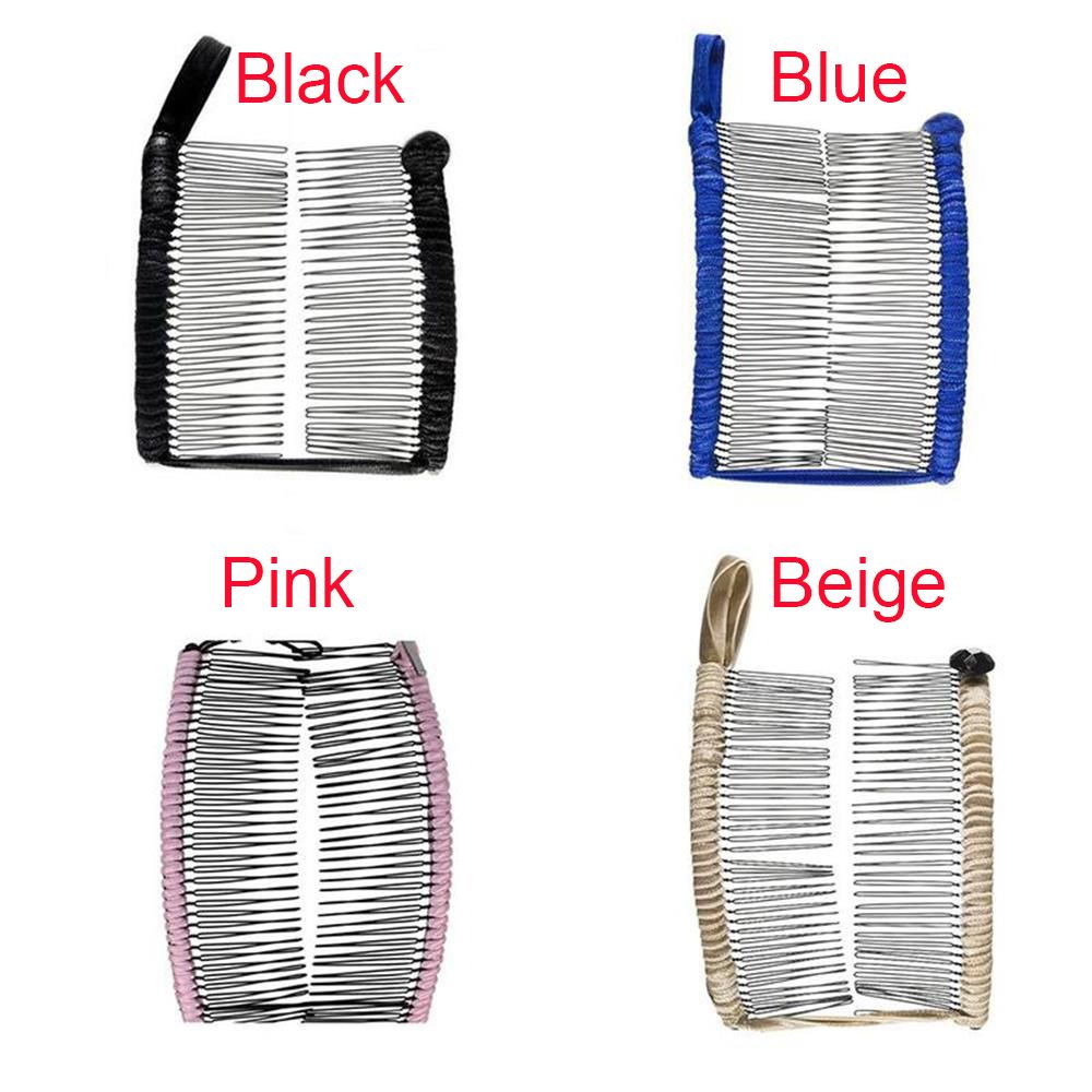 Women Girls Big Size Hair Accessories Hairpin Vintage Stretchable Banana Hair Clip Lazy Hair Comb