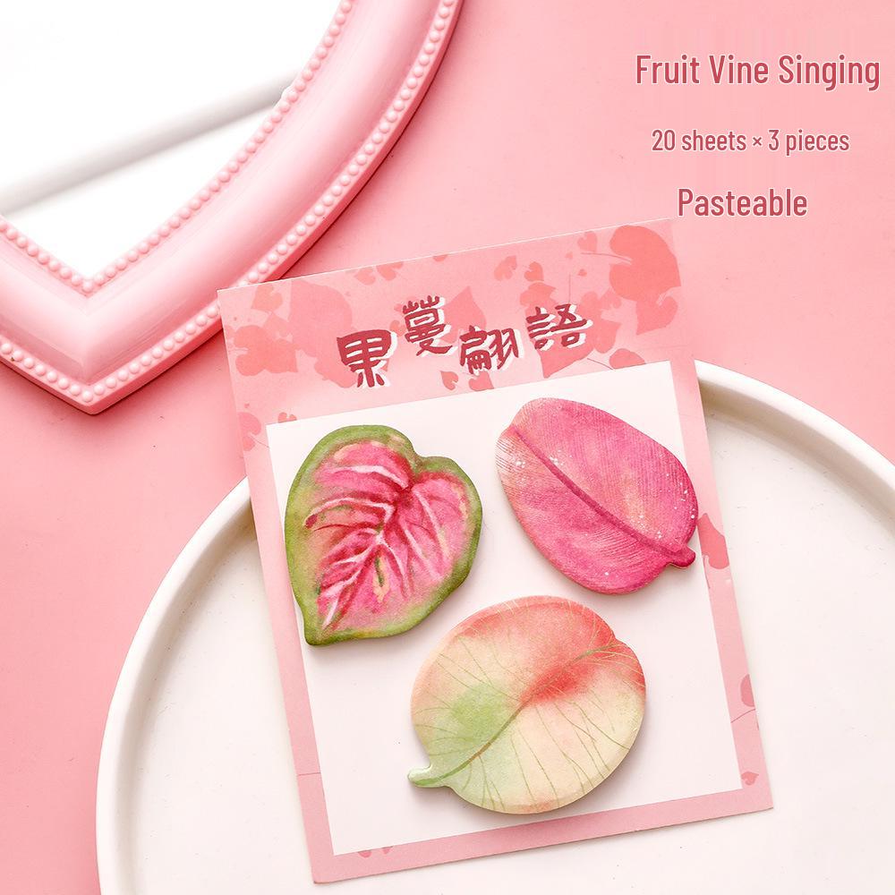 Ginkgo & Maple Leaf Reusable Sticky Notes - Cute & Portable Stationery