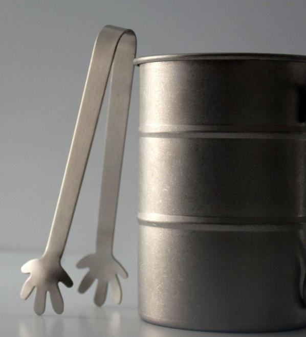 Stainless Steel Ice Clip with Thickened Design, Cute Snacks, Ice Cubes, and Food Clips