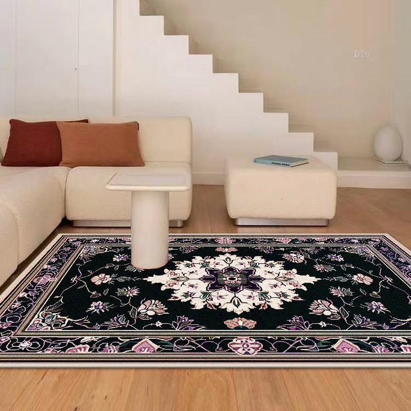 

Flower Design Luxury Home Decoration Large Living Room Non-slip Carpet Soft Fluffy Room Decor Bedend Rug Washable Sofa Table Mat 60x90cm