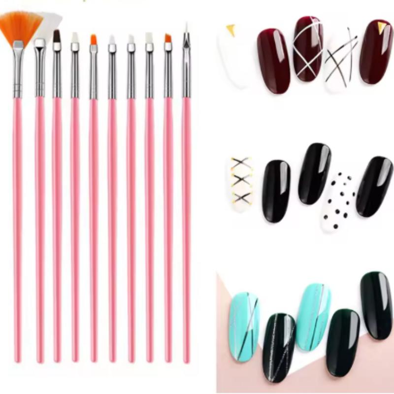 15pcs Professional Nail Art Brush Set Design Tip Acrylic UV Gel Lines Painting Drawing Carving Dotting Pen DIY Manicure Tool