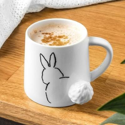 3D Tailed Rabbit Mug Animal Mug