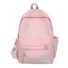 Schoolbag new backpack women's large-capacity casual simple solid color backpack Korean version school season school style girls schoolbag