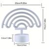 Colorful LED Neon Sign Nightlight with Base Battery USB Dual-use Desktop Rainbow Night Light Creative Flicker Free