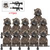 Military Figures Soldier Building Block SWAT Special Forces Assault Team Camouflage Troops Vehicle Bricks Toy