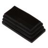 2025 Trend Plastic Rectangle Tube Inserts End Blanking Cap 25X50mm 10 Pcs Black