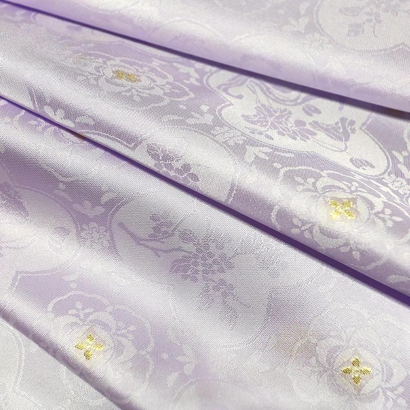 100x150cm High End Jacquard Fabric Small Golden Osmanthus Lotus Flower Brocade Fabric for Cheongsam Horse Face Skirt DIY Sewing