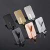 4pcs/Lot Wall Hook Adhesive Matte Gold Black Sliver Kitchen Bathroom Towel Key Robe Door Hooks Storage Hanger Holder Aluminum