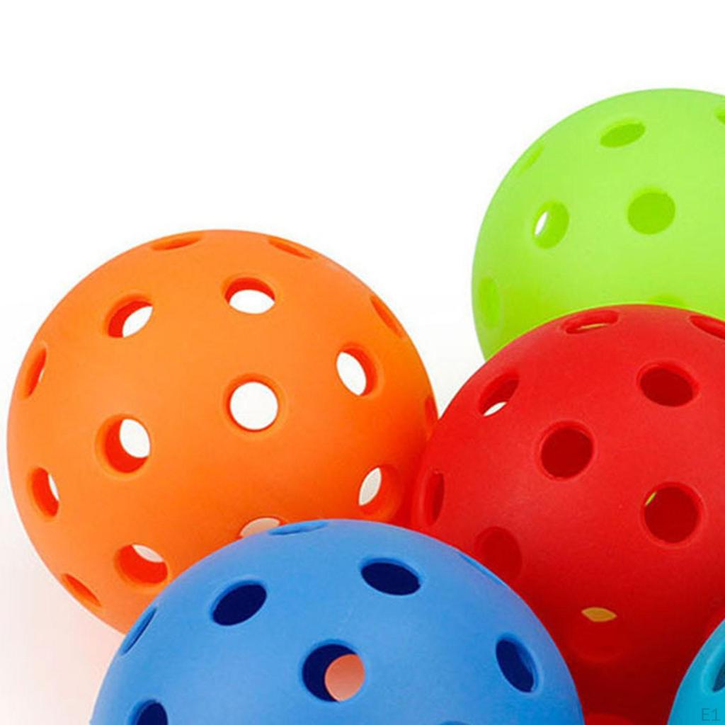 6x Pickleball Balls 40 Holes Pickle for Tournament Play Indoor Outdoor Without Bag