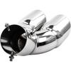 3 Inch Exhaust Tip, Universal Stainless Steel Exhaust Tailpipe Dual Tailpipe Slant For Most Cars