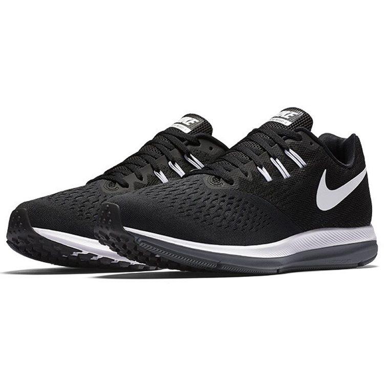 Nike Zoom Winflo 4 Sports Fabric Cushioning Slip Resistant Cushioning Slip Resistant Low Top Casual Running Shoes Men's 898466-001