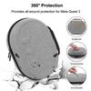 Travel Storage Bag Shockproof EVA Hard Shell Case Anti-Scratch Organizer Bag Partition with Mesh Bag for Meta Quest 3 Headset