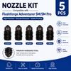 For Flashforge Adventurer 5M (AD5M) Hot End, Brass Nozzle & Hardened Steel Nozzle Kit, Bore Sizes: 0.2mm / 0.25mm / 0.4mm / 0.6m