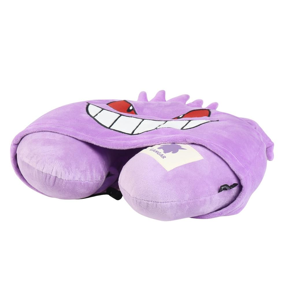 Pokemon Hooded Neck Pillow Gengar Purple Pocket Monsters Trunk Belt One-Touch Travel Goods Travel Accessories
